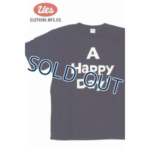 画像1: 「UES/ウエス」インディゴ A HAPPY DAY! プリントTシャツ (1)