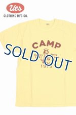 画像: 「UES/ウエス」CAMP プリントTシャツ【イエロー】