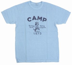 画像: 「UES/ウエス」CAMP プリントTシャツ【ブルー】