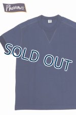 画像: 「Pherrow's/フェローズ」Vガゼット付きプレーンTシャツ【ネイビー】