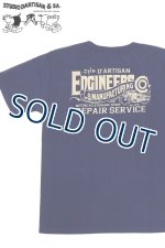 画像: 「STUDIO D'ARTISAN/ステュディオ・ダ・ルチザン」ENGINEERS&MANUFACTURING CO 吊り編みプリントＴシャツ【ネイビー】