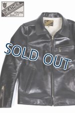 画像: 「Y'2 LEATHER/Y'2レザー」限定生産ヴィンテージホースライト襟付きシングルライダース【ブラック】