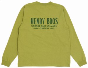 画像: 「Pherrow's/フェローズ」HENRY BROSプリントロンT【イエローグリーン】