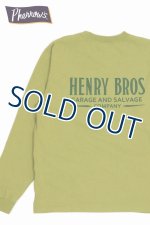 画像: 「Pherrow's/フェローズ」HENRY BROSプリントロンT【イエローグリーン】