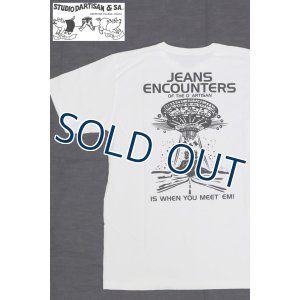 画像1: 「STUDIO D'ARTISAN/ステュディオ・ダ・ルチザン」JEANS ENCOUNTERS プリントＴシャツ【ホワイト】 (1)