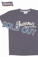 画像: 「Pherrow's/フェローズ」Pherrow'sロゴTシャツ PTシリーズ【グレイッシュパープル】