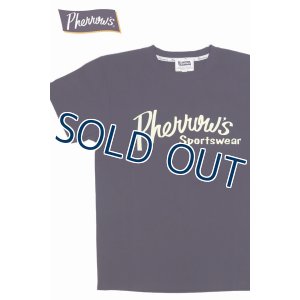 画像1: 「Pherrow's/フェローズ」Pherrow'sロゴTシャツ PTシリーズ【グレイッシュパープル】 (1)
