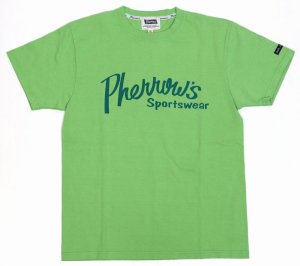 画像: 「Pherrow's/フェローズ」九州エリア限定30周年記念モデルPherrow'sロゴTシャツ PTシリーズ【ミントグリーン】