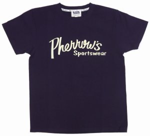 画像: 「Pherrow's/フェローズ」Pherrow'sロゴTシャツ PTシリーズ【グレイッシュパープル】