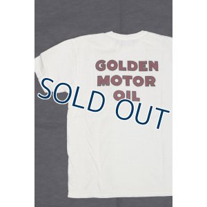 画像2: 「UES/ウエス」GOLDEN MOTOR OIL プリントTシャツ【オフホワイト】 (2)