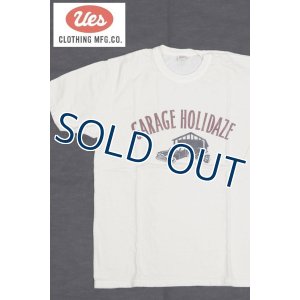 画像1: 「UES/ウエス」GARAGE HOLIDAZE プリントTシャツ【オフホワイト】 (1)