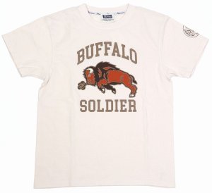 画像: 「Pherrow's/フェローズ」BUFFALO SOLDIER プリントTシャツ PTシリーズ【Sホワイト】