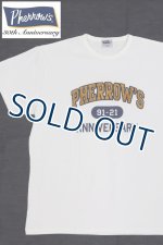 画像: 「Pherrow's/フェローズ」30周年記念モデル相良刺繍&プリントTシャツ【ホワイト】