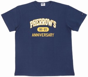 画像: 「Pherrow's/フェローズ」30周年記念モデル相良刺繍&プリントTシャツ【Gネイビー】