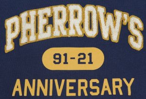 画像: 「Pherrow's/フェローズ」30周年記念モデル相良刺繍&プリントTシャツ【Gネイビー】