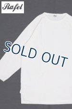 画像: 「Rafel/ラーフル」吊り編み天竺ラグラン7分袖Tシャツ【ホワイト】