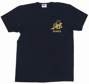 画像: 「Pherrow's/フェローズ」SEABEES プリントＴシャツPTJシリーズ【S・ブラック】