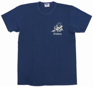 画像: 「Pherrow's/フェローズ」SEABEES プリントＴシャツPTJシリーズ【S・ブルー】