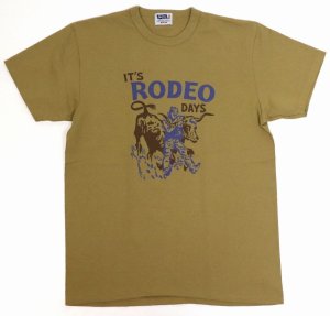 画像: 「Pherrow's/フェローズ」IT'S RODEO DAYS プリントＴシャツPTJシリーズ【L・オリーブ】