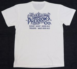 画像: 「Pherrow's/フェローズ」THE DENIMWEAR プリントＴシャツPTJシリーズ【ホワイト】