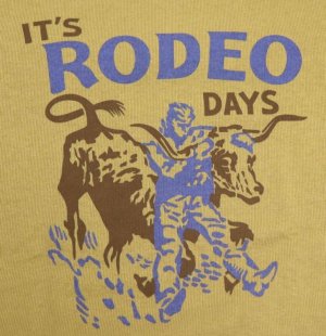 画像: 「Pherrow's/フェローズ」IT'S RODEO DAYS プリントＴシャツPTJシリーズ【L・オリーブ】