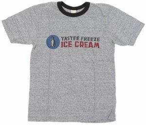 画像: 「UES/ウエス」ICE CREAM  プリントTシャツ【杢グレー×ブラック】