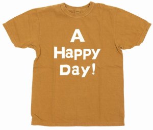 画像: 「UES/ウエス」A HAPPY DAY! プリントTシャツ【マスタード】