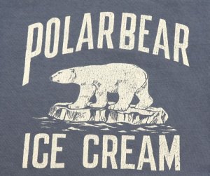 画像: 「UES/ウエス」POLAR BEAR プリントTシャツ【サックス】