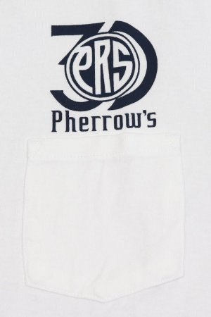 画像: 「Pherrow's/フェローズ」30周年記念モデル30THロゴプリントポケットTシャツ【ホワイト】