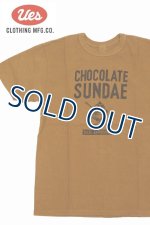 画像: 「UES/ウエス」CHOCOLATE SUNDAE  プリントTシャツ【カーキ】