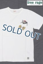 画像: 「FREE RAGE/フリーレイジ」MOUSE プリントリサイクルコットンポケット付Tシャツ【ホワイト】