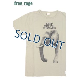 画像1: 「FREE RAGE/フリーレイジ」KEEP MOVING FORWARD プリントリサイクルコットンTシャツ【サンド】 (1)