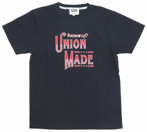 画像: 「Pherrow's/フェローズ」UNION MADEプリントTシャツ PTシリーズ【S・ブラック】