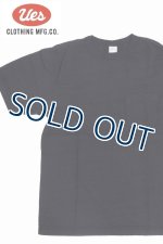 画像: 「UES/ウエス」硫化ブラック無地ポケット付きTシャツ