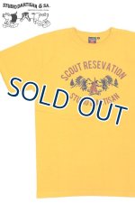 画像: 「STUDIO D'ARTISAN/ステュディオ・ダ・ルチザン」SCOUT RESEVATION 吊り編みプリントＴシャツ【マスタード】