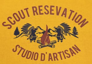 画像: 「STUDIO D'ARTISAN/ステュディオ・ダ・ルチザン」SCOUT RESEVATION 吊り編みプリントＴシャツ【マスタード】