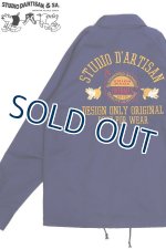 画像: 「STUDIO D'ARTISAN/ステュディオ・ダ・ルチザン」SEWING 刺繍コーチジャケット【ネイビー】