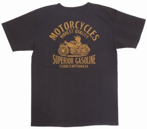 画像: 「STUDIO D'ARTISAN/ステュディオ・ダ・ルチザン」SUPERIOR GASOLINE 吊り編みプリントＴシャツ【ブラック】