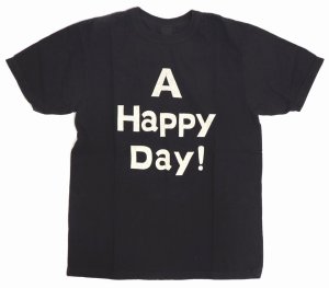 画像: 「UES/ウエス」A HAPPY DAY! プリントTシャツ【ブラック】