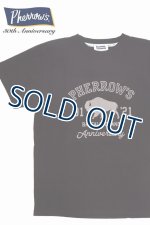 画像: 「Pherrow's/フェローズ」30周年記念モデルBUFFALOロゴTシャツ PTシリーズ【S・ブラウン】