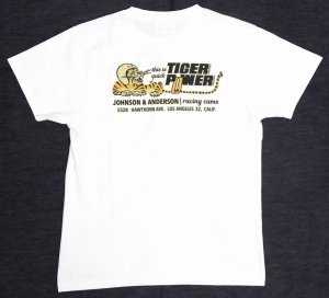 画像: 「Pherrow's/フェローズ」TIGER POWER プリントTシャツ PTシリーズ【ホワイト】