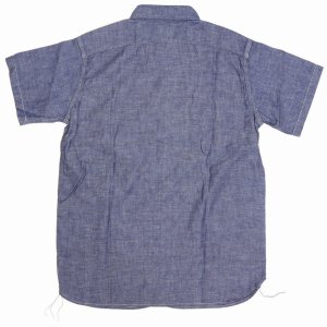 画像: 「Pherrow's/フェローズ」半袖ワークシャツ750WSS【ブルーシャンブレー】