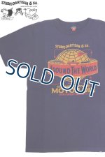 画像: 「STUDIO D'ARTISAN/ステュディオ・ダ・ルチザン」AROUND THE WORLD 吊り編みプリントＴシャツ【ネイビー】