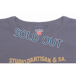 画像3: 「STUDIO D'ARTISAN/ステュディオ・ダ・ルチザン」AROUND THE WORLD 吊り編みプリントＴシャツ【ネイビー】 (3)