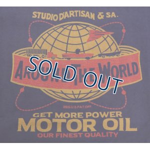 画像4: 「STUDIO D'ARTISAN/ステュディオ・ダ・ルチザン」AROUND THE WORLD 吊り編みプリントＴシャツ【ネイビー】 (4)