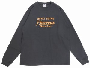 画像: 「Pherrow's/フェローズ」SERVICE STATION プリントロンT【S・ブラック】