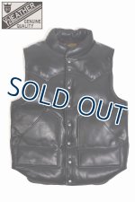 画像: 「Y'2 LEATHER/Y'2レザー」ステアオイル×ホースハイド ダウンベスト【ブラック×ブラック】