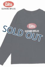 画像: 「UES/ウエス」UESロゴ 長袖プリントTシャツ【ブラック】