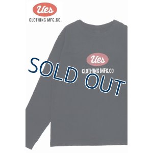 画像1: 「UES/ウエス」UESロゴ 長袖プリントTシャツ【ブラック】 (1)