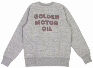 画像: 「UES/ウエス」Golden Motor Oil Co プリントスウェット【杢グレー】